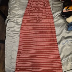 Pink Rose Red and Cream Striped Top